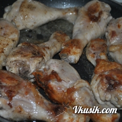 Фото рецепта - Домашний рецепт жареных куриных голеней