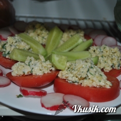 Фото рецепта - Чесночные помидорки